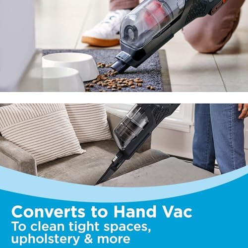 BLACK+DECKER POWERSERIES 20V MAX Cordless Stick Vacuum Cleaner, Household Vacuum Cleaners for Hardwood Floors and Carpet, LED Lights, Detachable, Anti-Tangle, Lightweight, Bagless (BHFEA18D1) 11