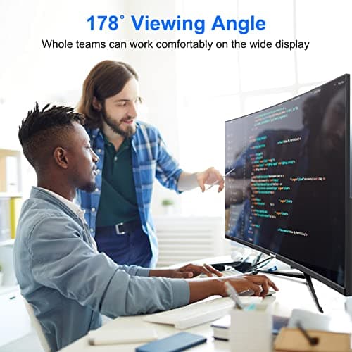 Gawfolk 32 Inch Computer Monitor, Ultra-Thin Zero Frame, 75Hz Full HD 1920 x 1080p Curved Display, HDMI/VGA, Home Office Business PC Monitor 6