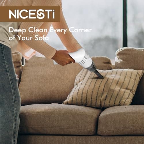NICESTi 3-in-1 Stick Vacuum Cleaner for Hard Floor and Low Pile Carpet, 0.5L Capacity, with Crevice Tool 4
