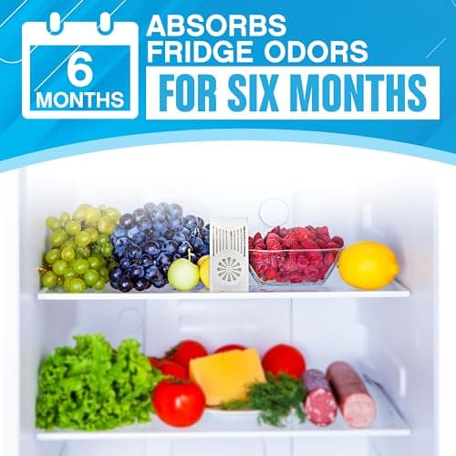 NonScents Refrigerator Deodorizer – Odor Eliminator for Fridge & Freezer – Outshines Baking Soda & Deodorizer with Activated Charcoal – Unscented & Long-Lasting, Freshen Refrigerator 7