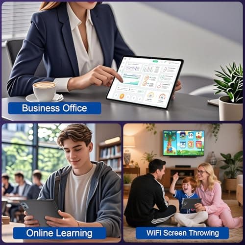 SUAAT 2025 Tablet 10 inch Android 14 Tablets with Keyboard Mouse, 20GB RAM 128GB ROM 2TB Expand 2 in 1 Tablet with Octa-core 6000mAh, HD IPS Display, Widevine L1, 5G WiFi 6, Dual Camera, GMS (Black) 7