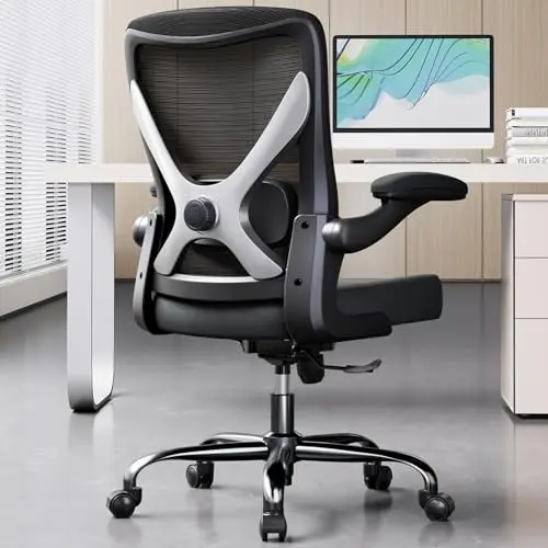 Ergalithic Ergonomic Office Chair - X-Shaped Computer Desk Chairs Comfy, Mesh High-Back Gaming Chair with Adjustable Lumbar Support, Executive Task Chair for Adults, Comfortable for Long Hours