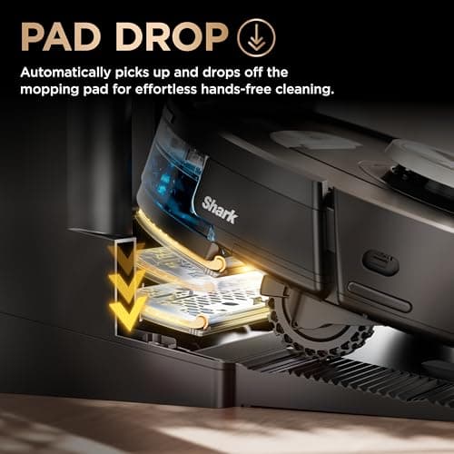 Shark Robot Vacuum & Mop Combo, PowerDetect NeverTouch Pro, Self-Emptying, Self-Refill with Self-Clean Pad Wash & Dry, 60-Day Debris Capacity, 30-Day Refill Tank, 5 PowerDetect Technologies, RV2820ZE 10