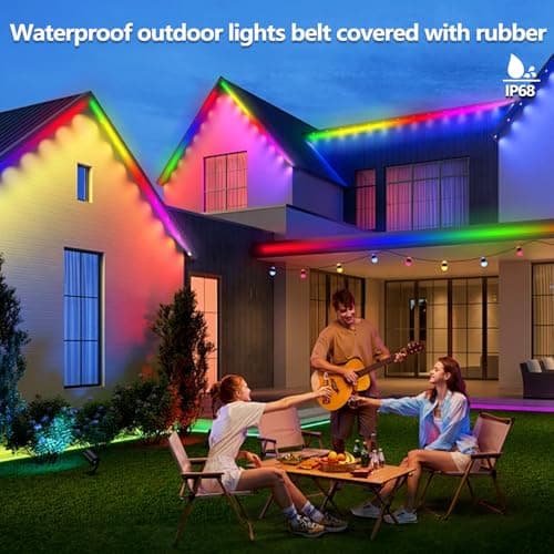 httpsmp 32.8FT Outdoor LED Strip Light Waterproof,IP68 Outside RGB+IC Light Strip with App/Remote Control,Chase Mode,Music Sync Rope Light for Balcony,Deck,Rooftop,Garden,Pool 5