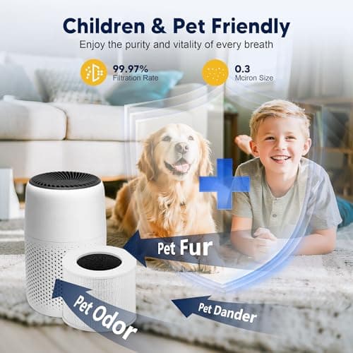 PETOX Core Mini Replacement Filter for LEVOIT Core Mini and Core Mini-P Air Purifier, 3-in-1 H13 Grade True HEPA and High-Efficiency Activated Carbon, Core Mini-RF, 4 Filter & 10 Fragrance Sponge 6