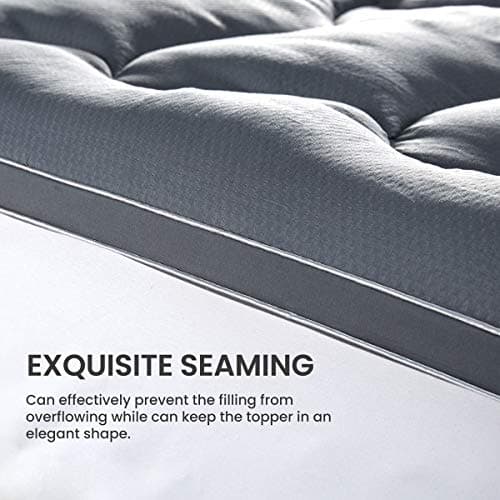 SLEEP ZONE Twin Mattress Topper Cooling Mattress Pad Cover Fluffy Down Alternative Bed Topper 8-21 Inch Deep Pocket, Twin 4