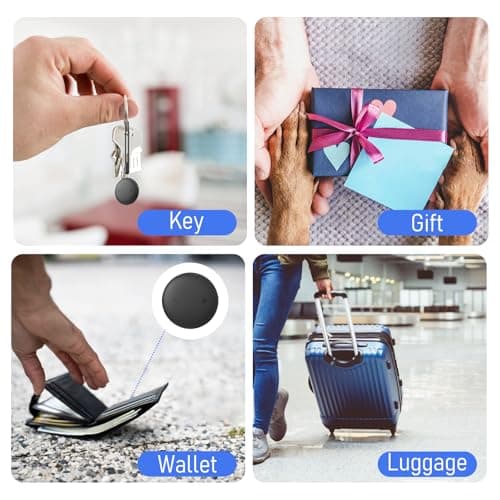 IP68 Waterproof Alternative, Smart Tag Key Finder Works with Find My (iOS Only), Bluetooth Tracker, Finder Locator for Keys, Luggage, Backpack, Wallet (Black, 1 Pack) 8