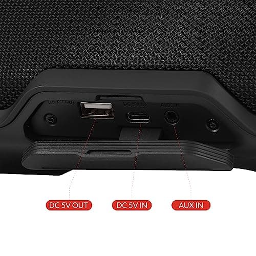 AIWA Exos-3 Waterproof Bluetooth Speaker, 60W Peak Power, 20-Hour Playtime, Stereo Sound, USB-C Charging, IPX7 Waterproof, Wireless Pairing, Perfect for Outdoor Adventures 7