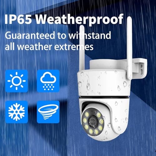 4G Security Cameras Outdoor, No WiFi Needed, 2K HD, 360° Pan/Tilt Outdoor Surveillance, AI Motion Detection, Continuous Power, IP66 Weatherproof, SIM Card Included for Remote Monitoring 6