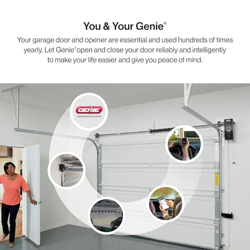 Genie B6172H Wall Mount Smart Garage Door Opener, DC Motor Lifts up to 14ft high 850lbs, Black 5