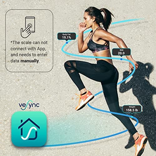 Etekcity Bathroom Scale for Body Weight, Highly Accurate Digital Electronic Weighing Machine for People, LCD Display, Large Size, 6mm Tempered Glass for Safe Home Use, Batteries Included, 400 lbs 8