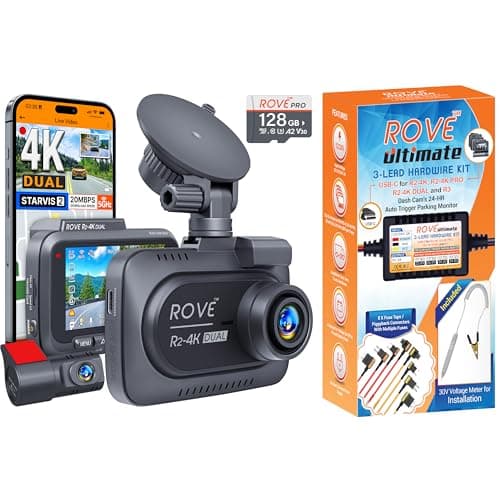 ROVE R2-4K Dual Dash Cam | Hardwire Kit