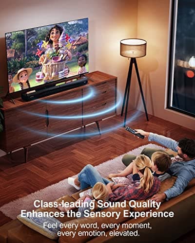 ULTIMEA 2.2ch Sound Bar for TV, Peak Power 100W, 2-in-1 Detachable Bluetooth 5.3 Soundbar for TV, 3 EQ Modes, Bass Adjustable for TV Speakers, App, ARC/Optical/Aux/Wall Mount, Apollo S40 5
