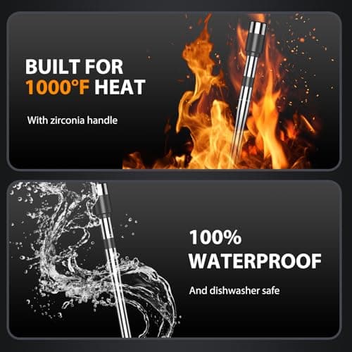 AI Smart Wireless Meat Thermometer, 10X Enhanced Signal and Stability, with High-Accuracy Sensors, Standalone Display Base, Instant Read LCD & App Control for Kitchen,BBQ,Oven,Grill,Air Fryer 6