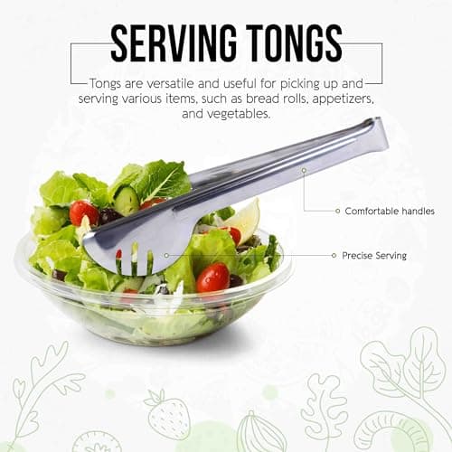 NEXNEOM Serving Utensils Set 10 Pcs - Stainless Steel Silver Serving Utensils with Stunning Mirror-Finish - Lightweight, Rust-Resistant & Easy Maintenance - Ideal Serving Spoons for Parties & Wedding 8