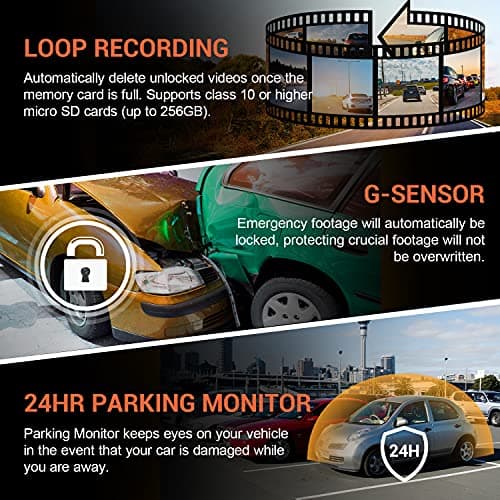 RexingUSA V1P 4K Dual Channel Dash Cam 4K+1080p w/Wi-Fi, 2.4” LCD, 170° Wide Angle, Rear Camera, Supercapacitor, G-Sensor, WDR, Loop Recording, Mobile App 5