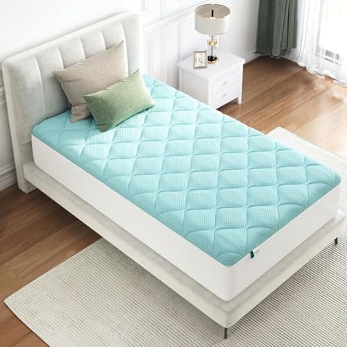 Novilla Cooling Mattress Topper Twin Size,Mattress Pad with Deep Pocket for 8-21" Mattress,Soft Mattress Cover for Back Pain Relief,3D+7D Down Alternative Bed Topper for Hot Sleepers