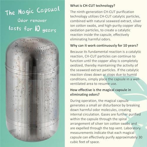 Magic Capsule-2026 NEW Upgrade-Refrigerator Deodorizer, Lasts for 10 Years, Odor Eliminator, Fridge Deodorizer, Beats Baking Soda and Bamboo Charcoal Air Purifying Bags 8