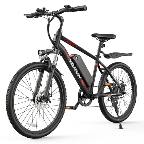 VARUN Electric Bike - Ebikes for Adults Peak 500W 20MPH Up to 40Mile Commuter Ebike with Removable Battery, Electric Mountain Bike with 7-Speed Front Fork Suspension and Dual Disc Brakes