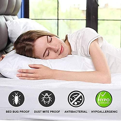 2-Pack Pure Cotton Fitted Sheet Twin Size, 600 Thread Count 16" Deep Pocket Egyptian Cotton Fitted Sheet (2pcs, Twin, White) 8