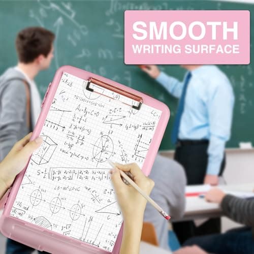 Sooez Clipboards with Storage, High Capacity Clip Boards 8.5x11 with Storage, Heavy Duty Nursing Clipboard Folder, Plastic Clipboard with Pen Holder for Women Teachers Work, School & Office Supplies 6