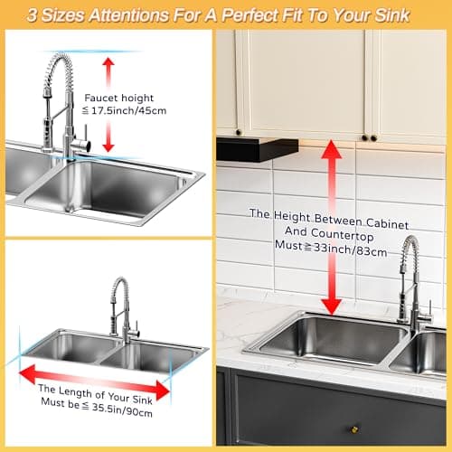 ADBIU Over The Sink Dish Drying Rack (Expandable Height and Length) Snap-On Design 2 Tier Large Dish Rack 6