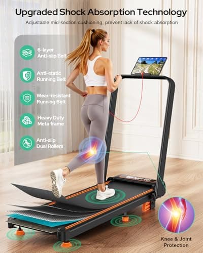 Walking Pad with 10% Incline & Handle Bar, Low Noise Walking Pad Treadmill for Home Small, Upgrade 3.5HP Treadmill with Incline, 4 in 1 Portable Compact Walking Pad with Incline/APP 350lbs 5