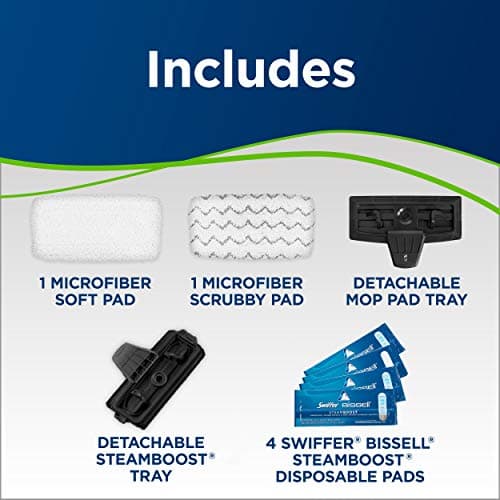 Bissell Symphony Pet Steam Mop and Steam Vacuum Cleaner for Hardwood and Tile Floors, with Microfiber Mop Pads, 1543A,Purple 8