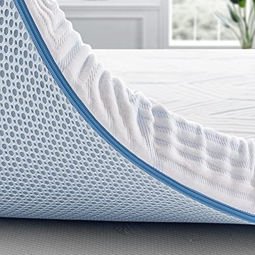 BedStory 2 Inch Memory Foam Mattress Topper - Queen Size Bed Toppers Gel Memory Foam - Soft Foam Mattress Topper with Removable Cover