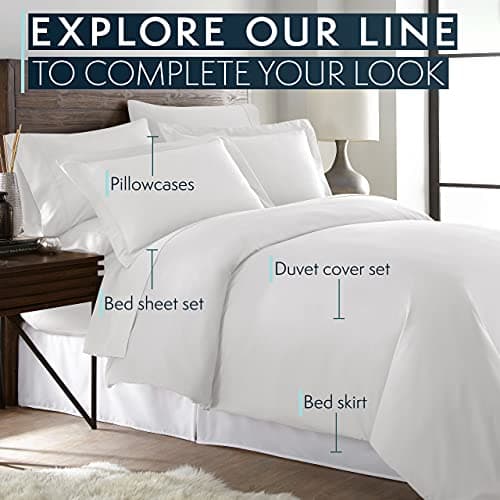 HC Collection Bed Sheets Set, HOTEL LUXURY Platinum Collection 1800 Series Bedding Set, Deep Pockets, Wrinkle & Fade Resistant, Hypoallergenic Sheet & Pillow Case Set (Queen, White) 9