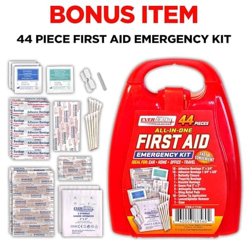 Ever-Ready Industries Premium Trauma First Aid Kit for Outdoors, Workplace, and Home - Exceed OSHA Guidelines and ANSI 2009 Standards - 240 Pieces - Includes Bonus Travel Kit 6