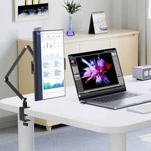 Tablet Stand Holder for ipad,Portable Monitor Stand Holder 15.6''Max,Desk Mount with 360°Rotate Base,Fits for 4.7-12.9" Max Phone,Kindle,Fire HD,Nintendo Switch 7