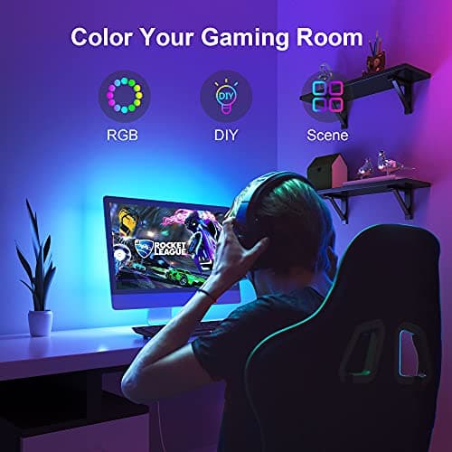 Nexillumi LED Lights for TV, 16.4 ft TV LED Backlight for 55-75 Inch, RGB LED Strip Lights Behind TV with APP Remote Control, Music Sync Smart Led Ambient Lighting for Bedroom Gaming Room Decor 6