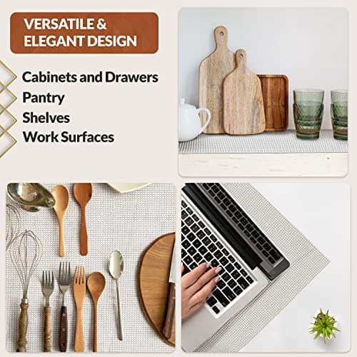 Ultra-Premium Drawer and Shelf Liner, 12 Inch x 20 FT Heavy-Duty and Slip-resistant Liner, Durable Non Adhesive Waterproof Roll, for Drawers, Kitchen, Cabinets, Shelves, Desks, Light Grey 7