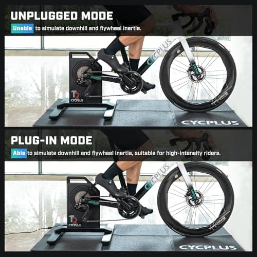 CYCPLUS T2H Smart Bike Trainer - 2200W Brushless Motor, 20% Gradient Simulator, BLE/ANT+ Dual Mode, Virtual Shifting Ready, Triple Silent Design with Dual Cooling Fans(2025 Release) 8