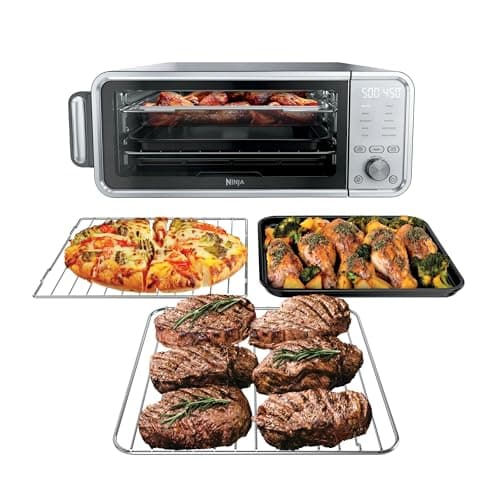 Ninja FT405CO 10-in-1 Digital Air Fry Oven with Extra Large Capacity, Flip Up and Away, Stainless Steel Body, and Temperature Control (Renewed) 7