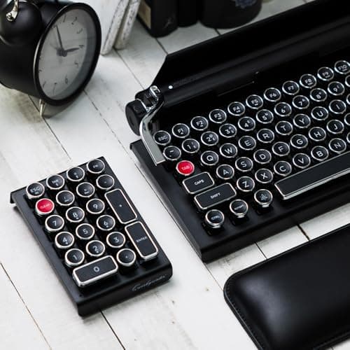 QWERKYTOYS Qwerkywriter Typewriter Inspired Retro Mechanical Wired & Wireless Keyboard with Tablet Stand 6
