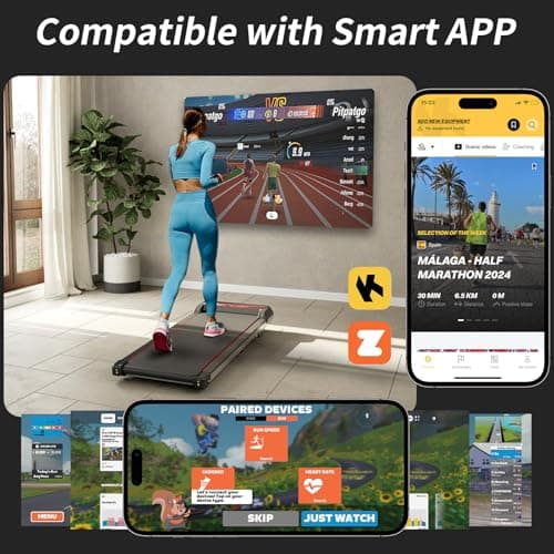 3 in 1 Treadmill, Portable Under Desk Walking Pad with Incline for Home/Office, Remote Control 5