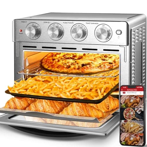 Geek Chef 25 QT Extra Large Air Fryer, Convection Toaster Oven with 6 Slice Toast, Bake, Roast, Pizza, Stainless Steel