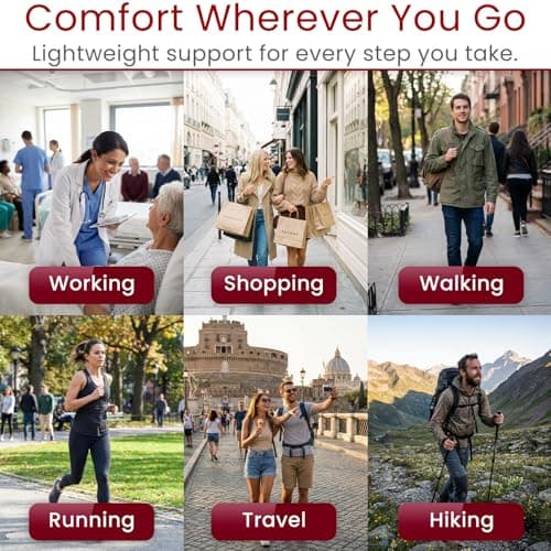 Envelop Ultra Thin Insoles for Men and Women - High Arch Support for Flat Feet & Plantar Fasciitis Pain Relief - Shoe Insert Orthotics for Metatarsalgia, Heel Spurs 7