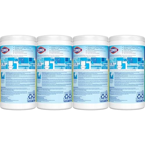 Clorox Disinfecting Cleaning Wipes for Spring Cleaning & Allergy Season, Bleach Free, Fresh Scent and Crisp Lemon, 75 Count Each, Pack of 4 9
