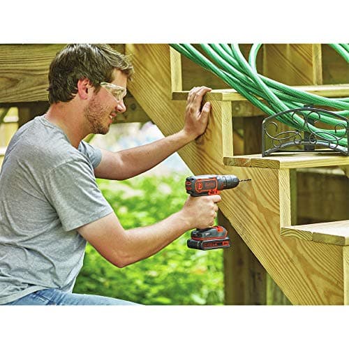 BLACK+DECKER 20V MAX Cordless Drill/Driver Kit with ‎Battery, Charger, and Double Ended Bit (BDCDD120C) 5
