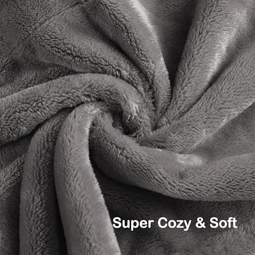 Eydna Electric Heated Blanket Full Size 72"x84",Fast Heating Throw, Soft Plush Microplush for Bed & Couch, 10 Hours Auto Off & 5 Heating Levels, Machine Washable, Gifts for Grandma & Family-Light Gray 7