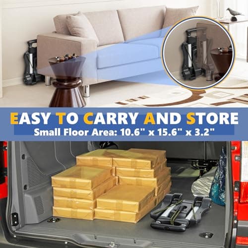 Gorpuire Small Folding Hand Truck Dolly with 2 Wheels, Foldable Luggage Cart, Lightweight Aluminum Collapsible Trolly Portable Dolly for Moving Airport Travel Use 6