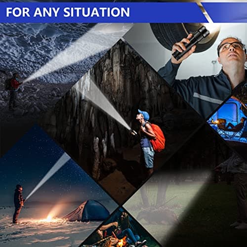 Esgofo Flashlights High Lumens 100000 Rechargeable, Super Bright Handheld LED Flash Light, Powerful Emergency Linternas, Waterproof, Long Lasting, for Hiking Camping Gift 7