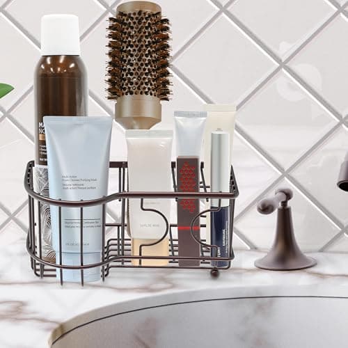 Simple Houseware Multi-Functional 6 Slots Toothbrush Holder, Bronze 7