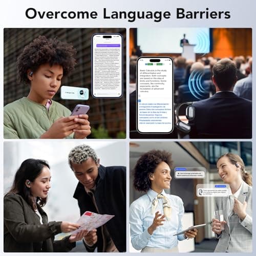 ERAZER XP2 Translation Earbuds in Real Time AI Language Translator Earbuds Over The Ear Earbuds Touch Screen Support 135 Languages Translation Device fit iOS & Android for Travel Business Learning 9