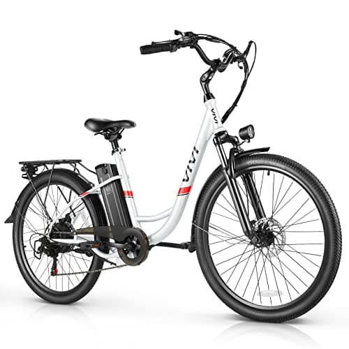 Vivi Electric Bike for Adults, 1000W Peak Ebike 26" Electric Cruiser Bike 22MPH Step Through Electric Bike with 48V Removable Battery, 7 Speed Electric City Commuter Bicycle, SGS Certified to UL2849