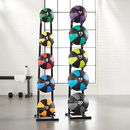 Amazon Basics Weighted Medicine Ball for Core Strength, Strength Training, Full-Body Workouts and Balance Exercises, 4 Pounds, Green/Black 7