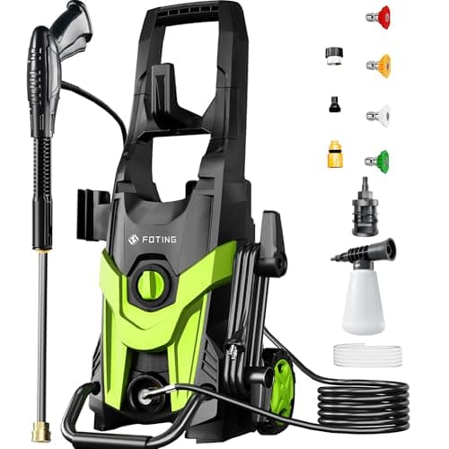 Electric Pressure Washer 2025Upgraded, 4300 PSI 2.8 GPM Power Washer with 4 Quick Connect Nozzles, Inlet Hose & Filter Foam Cannon for Cars/Fences/Driveways/Home Cleaning